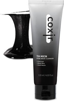 Coxir Txa Mucin Pore Mask Cleanser with Tranexamic Acid, Charcoal, and Black Rice (Schaum)