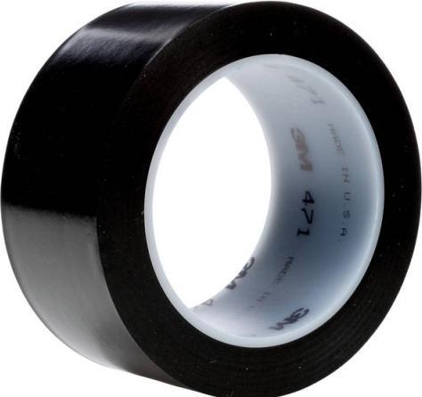 Image du produit 3M 471F 471S50 Ruban adhésif en PVC Noir (L x l) 33 m x 50 mm 1 rouleau(x) (471S50) (50 mm)
