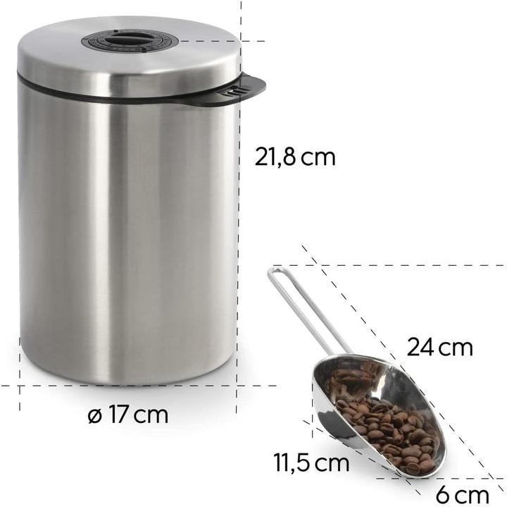 Immagine prodotto Xavax barattolo per caffè/tè Barattolo in acciaio inox per 1 kg di caffè in grani, con misurino (1 l)