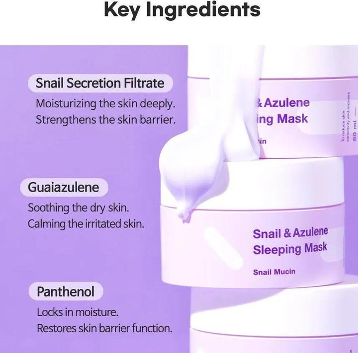Produktbild Tia'm TIAM Snail & Azulene Sleeping Mask (80 ml)