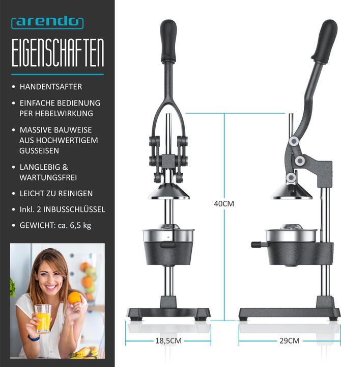 Actual product image Arendo Juicer