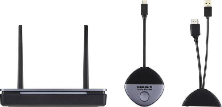 Actual product image SpeaKa Professional SP-TR-500 USB-C® Funkübertragung (Set) 30 m 5 GHz, 2.4 GHz 1 (30 m)