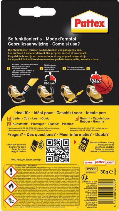 Image du produit Pattex Colle spéciale pour chaussures (30 g)