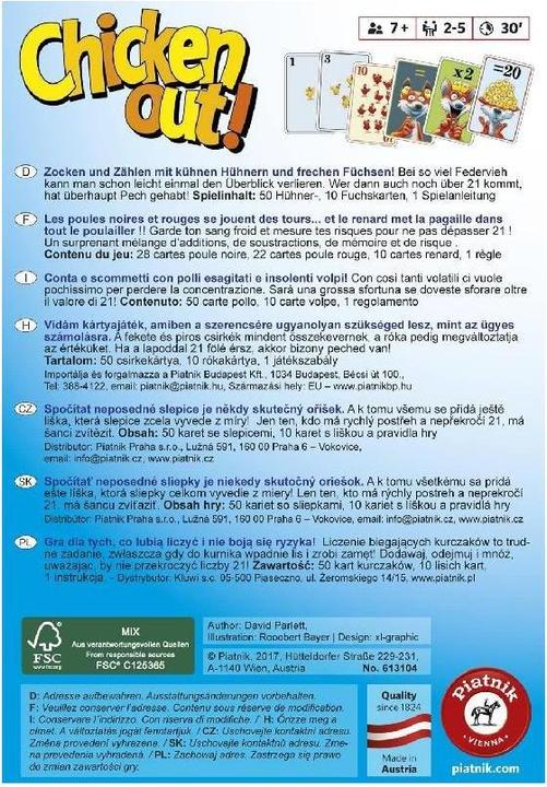 Produktbild Piatnik Chicken out! (Französisch, Italienisch, Deutsch, Englisch)