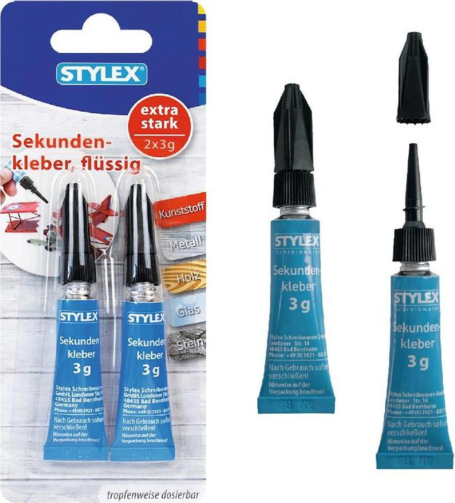 Immagine prodotto Stylex Supercolla, 2 pezzi. (3 g, 3 ml)