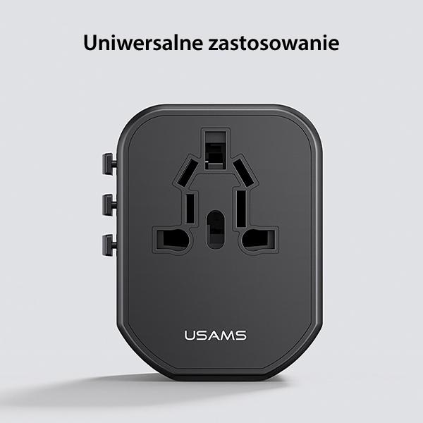 Produktbild Usams T59 Reiseladegerät mit 20W Dual USB-A + Type-C
