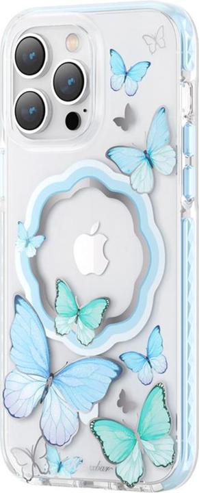 Produktbild Kingxbar Butterfly Series magnetic case for iPhone 14 Pro Max MagSafe case with butterflies blue (Apple iPhone 14 Pro Max)