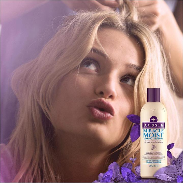Image du produit Aussie Miracle Moist (300 ml, Shampoing liquide)