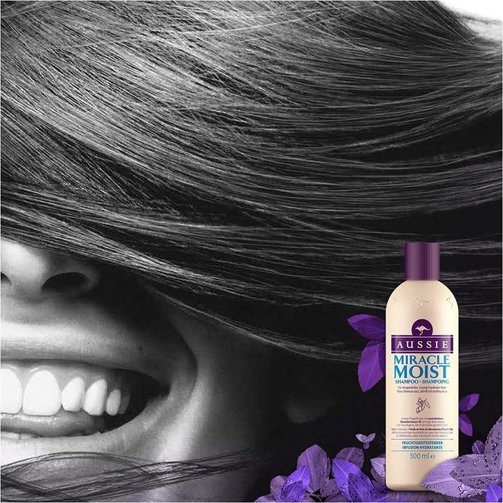 Image du produit Aussie Miracle Moist (300 ml, Shampoing liquide)