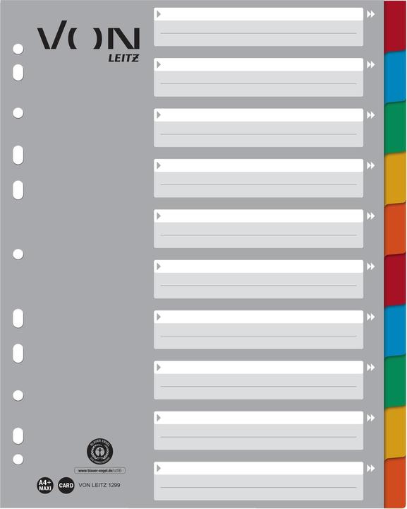Actual product image von Hallers Index 10 tabs, A4, 1-10
