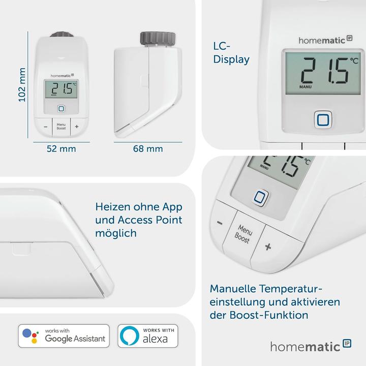 HomeMatic 3er Set Smart Home Heizungs-Thermostat