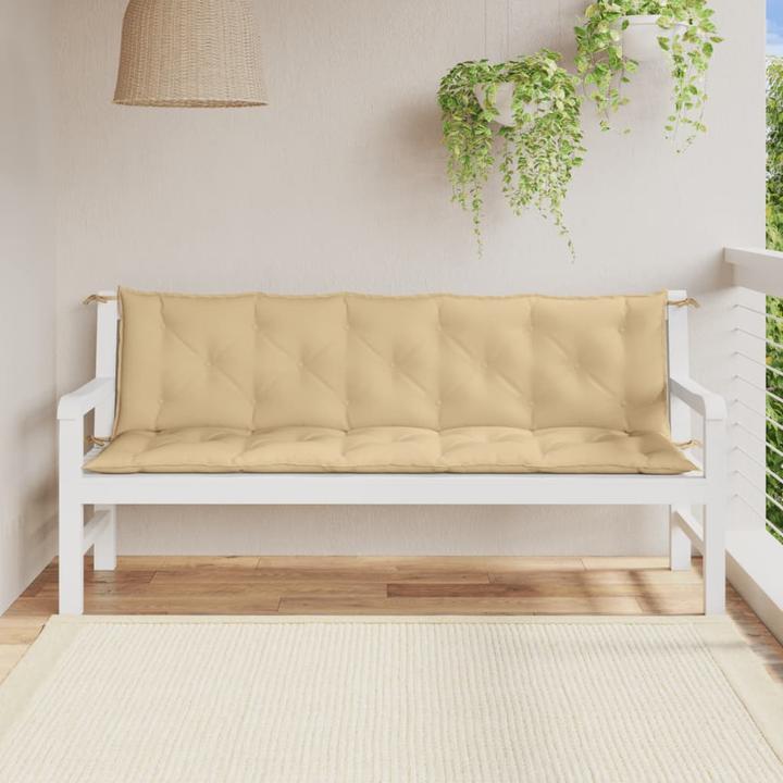 Image du produit VidaXL Coussins de banc de jardin 2 pcs. tissu (180 x 50 x 7 cm)