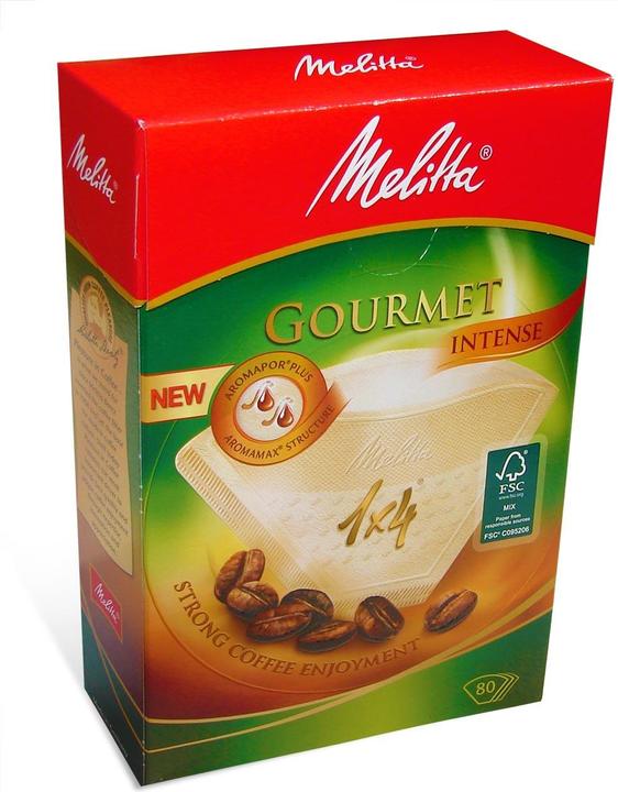 Actual product image Melitta Coffee filter Gourmet Intense 1x4 hvid 80 pcs.