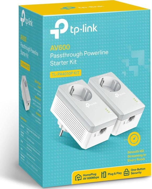 Actual product image TP-Link Powerline Nano Ethernet Adapter 500Mbps TL-PA4010PKIT (500 Mbit/s)