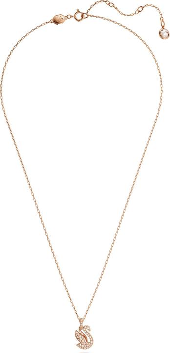 Actual product image Swarovski Iconic Swan Necklace Swan Small White Rose Gold (Swarovski Metal, 38 cm)