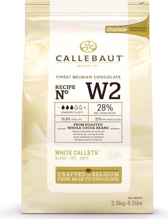 Image du produit Callebaut Galets de chocolat - Blanc - 2.5kg (1 x)