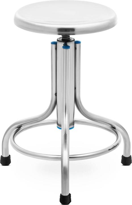 Produktbild Steinberg Drehhocker Praxishocker Laborhocker höhenverstellbar Edelstahl 45 - 60 cm 150 kg