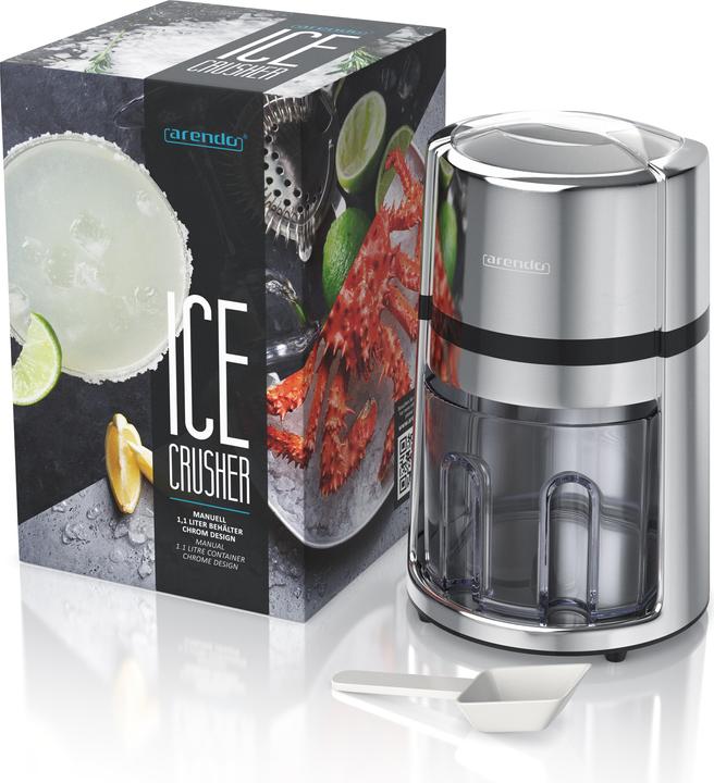 Actual product image Arendo Ice crusher stainless steel 1.1 litre, ice crusher, ice crusher for cooling and keeping fresh