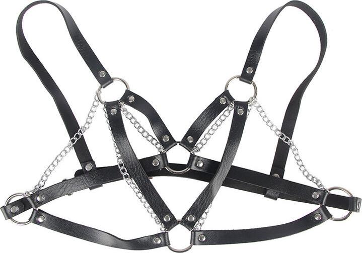Actual product image Subblime 953713 Punk Bondage Belt Metal Buckle Black One Size