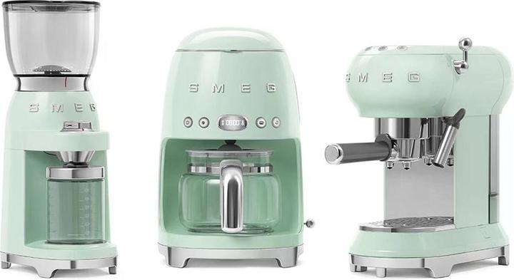 Actual product image Smeg CGF11PGEU 50's style, die-cast aluminium housing, lacquered, pastel green
