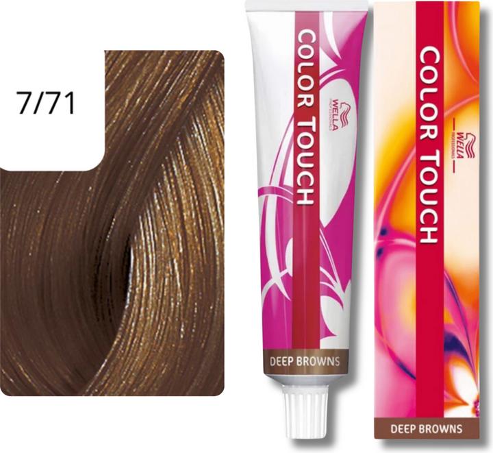 Actual product image Wella Color Touch Deep Browns (7/71 medium blonde brown-ash)