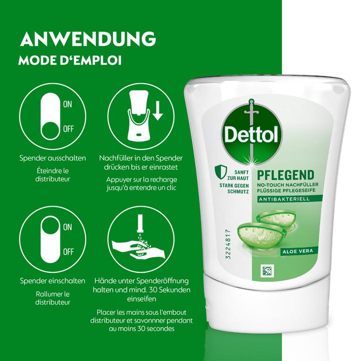 Image du produit Dettol Recharge No Touch Aloe Vera (Savon liquide, Recharges, 250 ml)