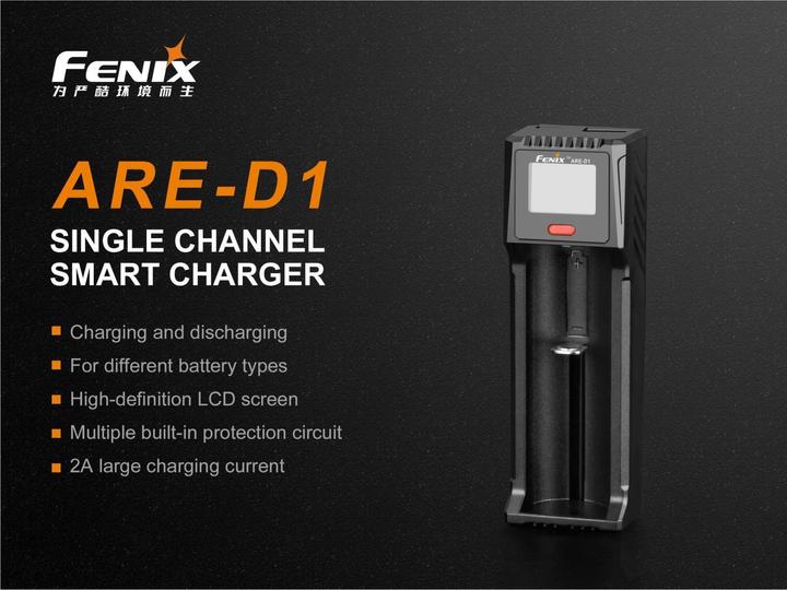 Produktbild Fenix FCH-D1 (1 Stk., 10440, 14500, 16340, 18650, 21700, 26650, AA, AAA, C, Ladegerät ohne Akku)