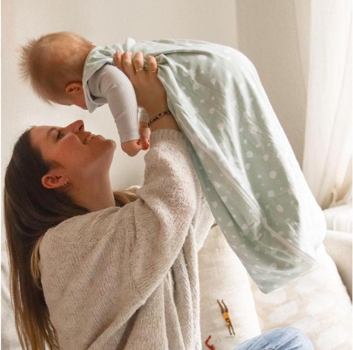 Actual product image Emma & noah Baby-Sommerschlafsack Punkte Mint 90 cm (90 cm, 1.0 TOG)