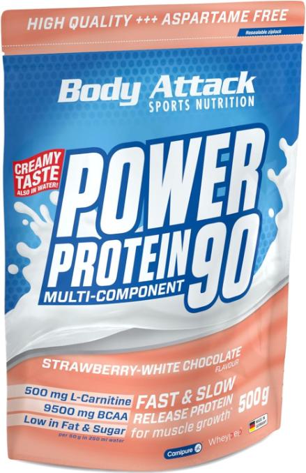 Produktbild Body Attack New Power Protein 90 (500g Beutel) (Erdbeere, Weisse Schokolade, 1 Stk., 500 g)
