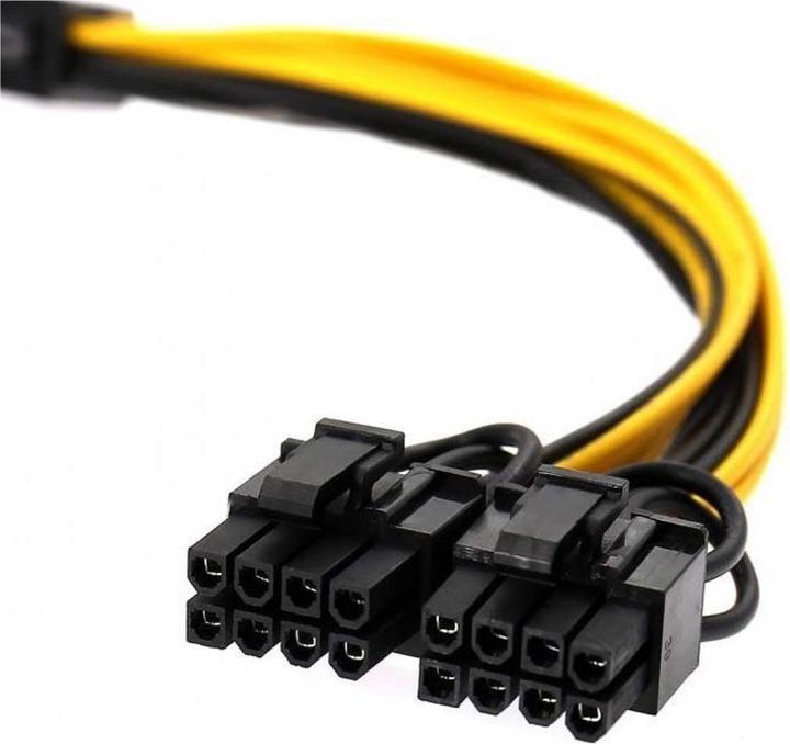 Produktbild PowerGuard PCI-E 8-Pin zu 2x 8-Pin (6+2 Pin) Grafikkarten Stromkabel 20cm