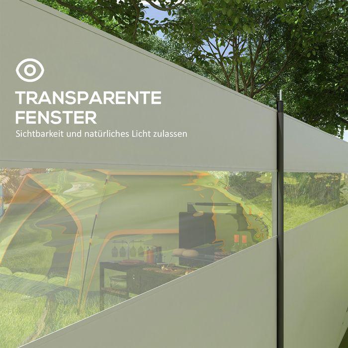 Produktbild Swisshandel24 Windschutz faltbar mit Lichtquellenfenster 725x140 cm Grau (725 cm)