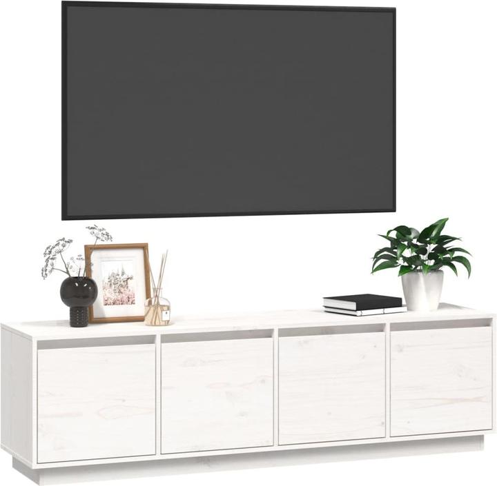 Immagine prodotto VidaXL Mobile TV bianco 156x37x45 cm in pino massiccio, colore