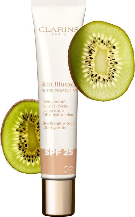 Produktbild Clarins Skin Illusion - Getönte Feuchtigkeitscreme Spf25 02 (Sonnencreme Gesicht, SPF 25, 40 ml)