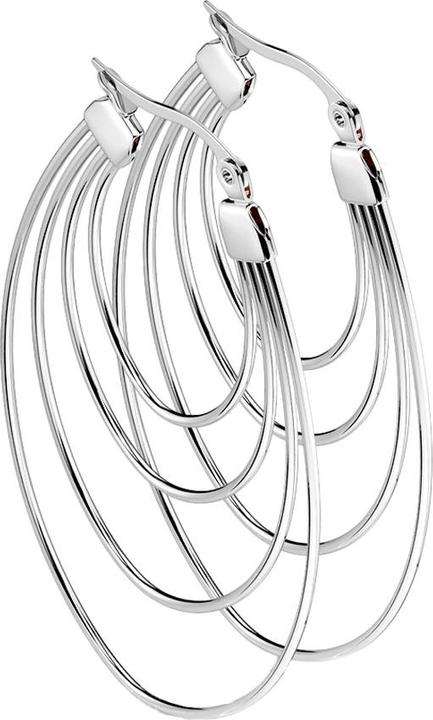 Produktbild Star Piercing Ohrring silber vier Ovale (ohne Messing, Chirurgenstahl 316L)