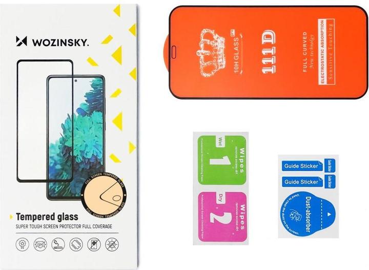 Actual product image Wozinsky Full Glue Tempered Glass for iPhone 16 Plus (1 Piece, Apple iPhone 16 Plus)
