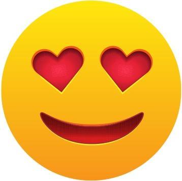 Actual product image Bügelbilder Bügelbild Emoji Love (1 x)