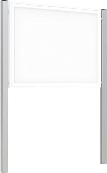 Image du produit kaiserkraft Supports en tube carré en aluminium, lot de 2 (Tableau blanc, 7 x 24 cm)