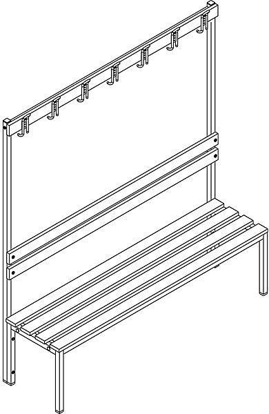 Actual product image eurokraft basic Wardrobe bench (200 cm, 170 cm)