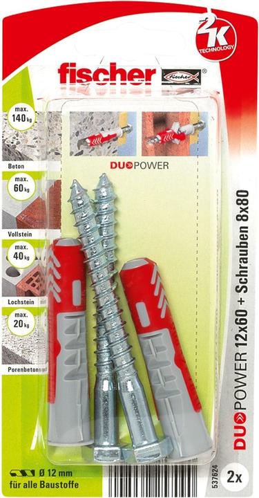 Actual product image Fischer DuoPower 12x60 S K (2). (2 pcs.)