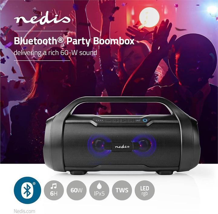 Actual product image Nedis Party SPBB310BK (6 h, Electrical connection)