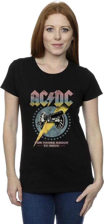 Actual product image AC/DC Womens/Ladies For Those About To Rock Cotton T-Shirt (XL)