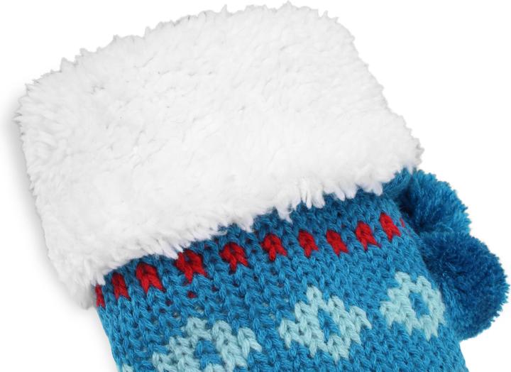 Image du produit Normani Chaussons en tricot avec pompon, ABS et motif norvégien (Une unité par pack, 40 - 44)