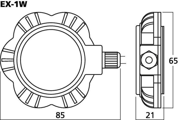Actual product image Monacor Built-in loudspeaker EX-1W 10 W (1 pcs.)