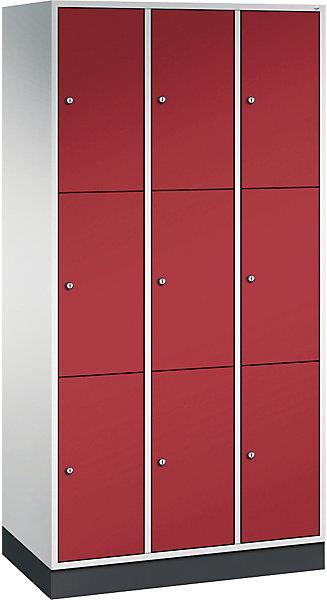 Image du produit C+P INTRO Armoire à casiers verrouillables en acier, hauteur des casiers 580 mm (92 cm, 195 cm)