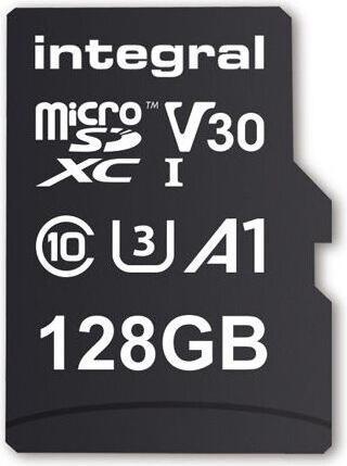 Actual product image INMSDX128G-100V30 128GB MICRO SD CARD MICROSDXC UHS-1 U3 CL10 V30 A1 UP TO 100MBS READ 45MBS WRITE (128 GB, microSDXC, U3, UHS-I)