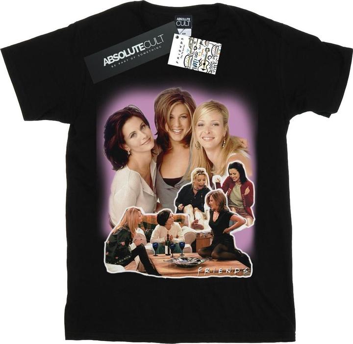 Actual product image Friends Womens/Ladies Girls Collage Cotton Boyfriend T-Shirt (4XL)