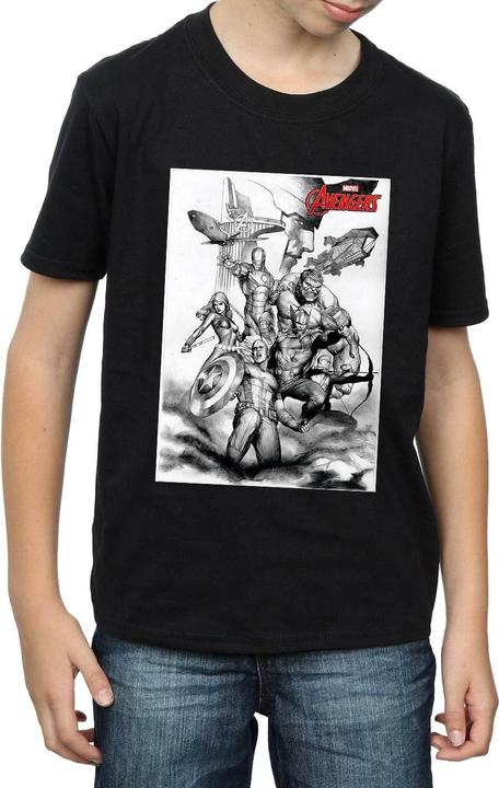 Produktbild Avengers Assemble Team Sketch TShirt Jungen (140, 146)