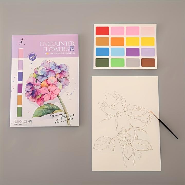 Image du produit Activity Board Kit de peinture aquarelle : Sujet de relaxation DIY, peinture aquarelle, adultes débutants, arts &