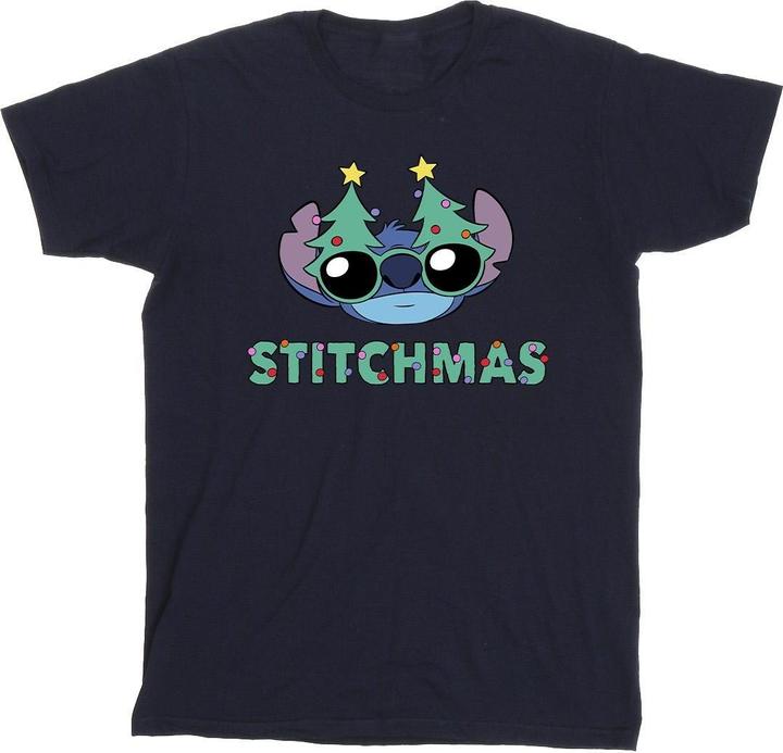 Disney Lilo & Stitch Stitchmas Glasses TShirt (XL)