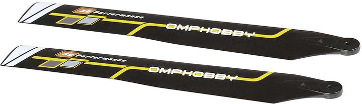 Actual product image OMP Hobby Main rotor blades Yellow M1 Evo
